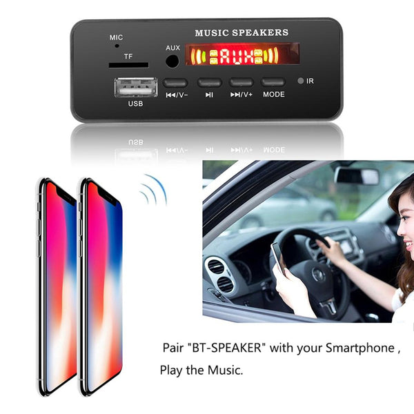12V Car Mp3 Player Board With Fm Radio Bluetooth Recording & Remote Ipods & Mp3 Players