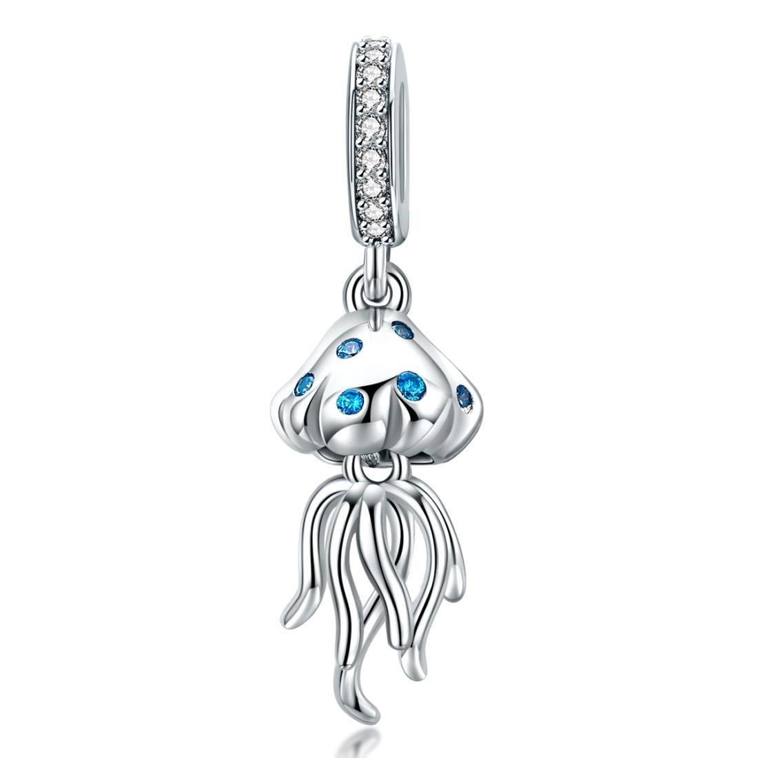 925 Sterling Silver Jellyfish Pendant For Bracelets & Necklaces Charms & Pendants