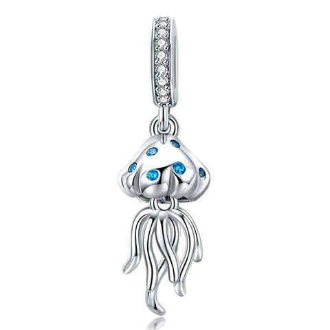 925 Sterling Silver Jellyfish Pendant For Bracelets & Necklaces Charms & Pendants
