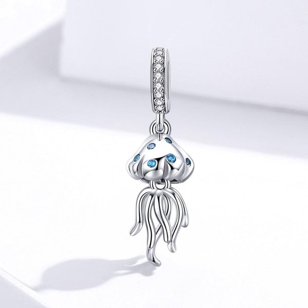 925 Sterling Silver Jellyfish Pendant For Bracelets & Necklaces Charms & Pendants