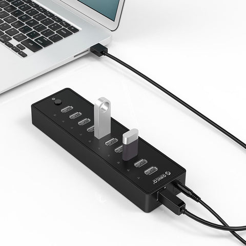 10 Port Usb 2.0 Hub With Led Indicator And 1M Cable Usb Cables Hubs & Adapters