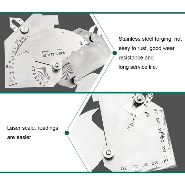 Stainless Steel Fillet Weld Gauge Multi Function Inspection Ruler Other Welding Equipment