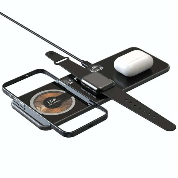 15W Dual Fast Charging Pad For 3 In Wireless Phones Chargers & Cradles