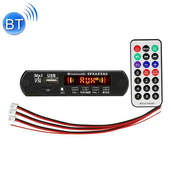 12V Car Mp3 Player Board With Fm Radio Bluetooth Recording Power Amp Remote Usb / Tf Aux Ipods & Mp3 Players