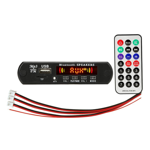 12V Car Mp3 Player Board With Fm Radio Bluetooth Recording Power Amp Remote Usb / Tf Aux Ipods & Mp3 Players