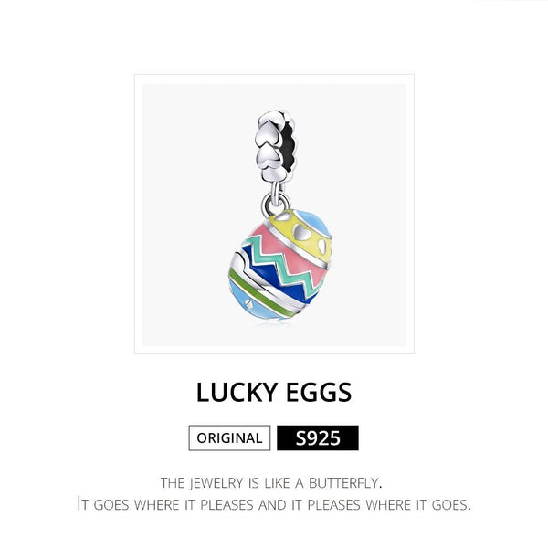 925 Sterling Silver Lucky Egg Pendant For Diy Bracelets & Necklaces Necklaces & Pendants
