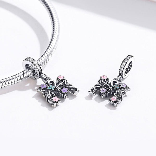 925 Sterling Silver Letter M Pendant For Diy Bracelets & Necklaces Charms & Pendants