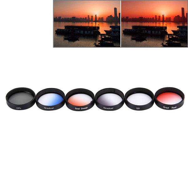 Professional 6 In 1 Lens Filter For Dji Phantom 3 / 4 Cpl Uv Gradual 34Mm Camera Drone Accessories