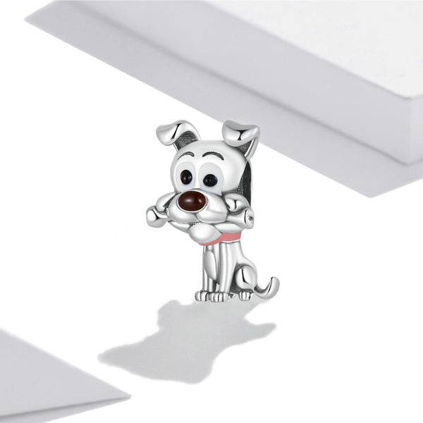 925 Sterling Silver Dog Beads For Diy Bracelets & Necklaces Charms & Pendants