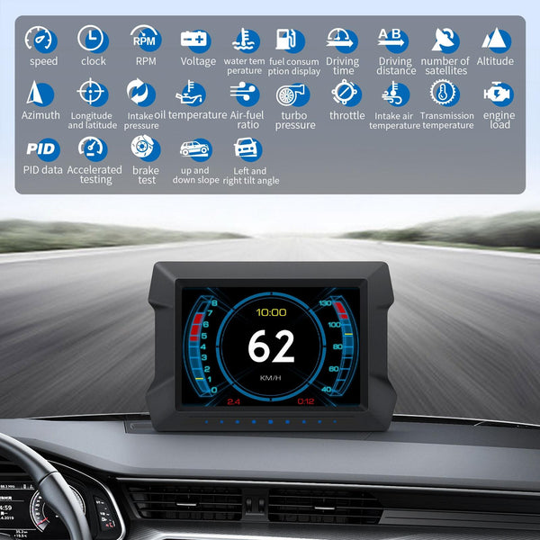 3.5 Inch Car Hud Locator Technology Obd2 Dual System Projector Other Instruments & Gauges