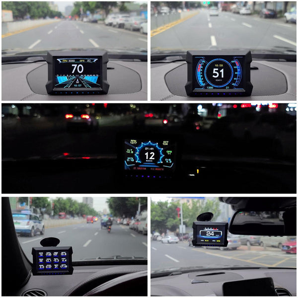 3.5 Inch Car Hud Locator Technology Obd2 Dual System Projector Other Instruments & Gauges