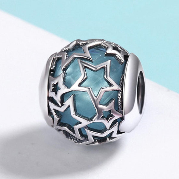925 Sterling Silver Starry Sky Beads For Diy Bracelets & Necklaces Charms & Pendants