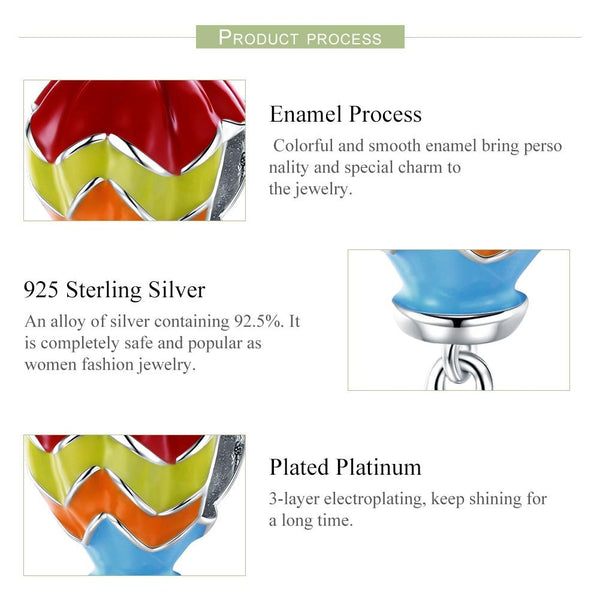 925 Sterling Silver Turkish Balloon Beads Necklace Charms & Pendants
