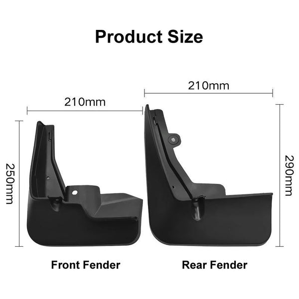 For Peugeot 2008 2020 2023 4Pcs / Set Car Auto Soft Plastic Splash Flaps Fender Guard Fenders & Mud Guards