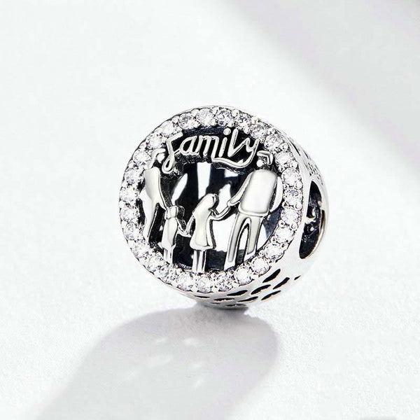 925 Sterling Silver Family Charm Bracelet Beads Charms & Pendants
