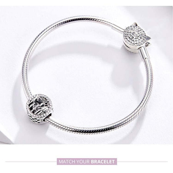 925 Sterling Silver Family Charm Bracelet Beads Charms & Pendants
