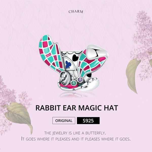 925 Sterling Silver Rabbit Ear Magic Hat Beads For Diy Bracelets & Necklaces Charms & Pendants