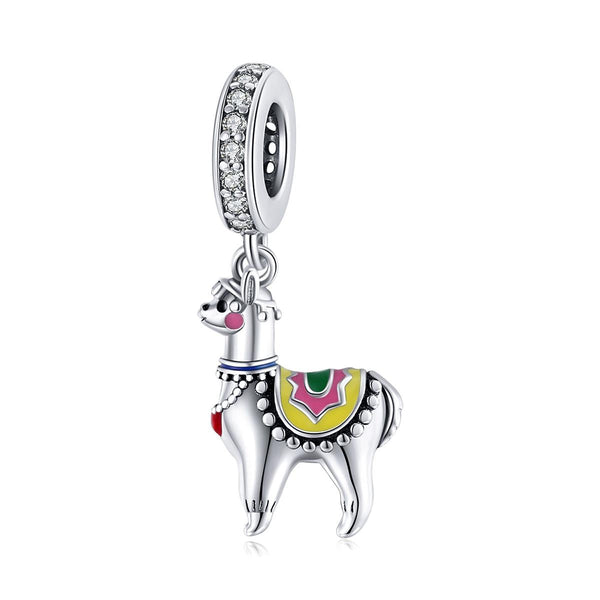 925 Sterling Silver Adorable Alpaca Pendant For Diy Bracelets & Necklaces Charms & Pendants