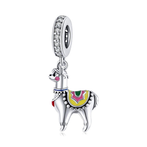 925 Sterling Silver Adorable Alpaca Pendant For Diy Bracelets & Necklaces Charms & Pendants