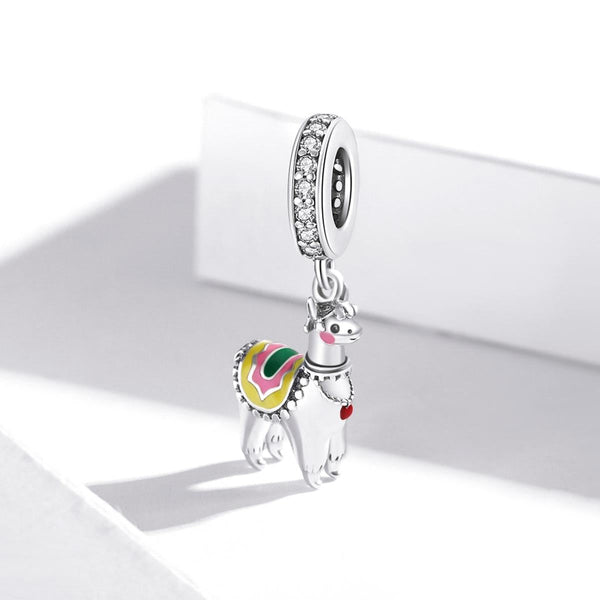 925 Sterling Silver Adorable Alpaca Pendant For Diy Bracelets & Necklaces Charms & Pendants