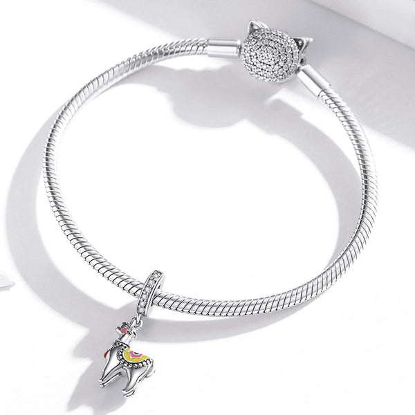 925 Sterling Silver Adorable Alpaca Pendant For Diy Bracelets & Necklaces Charms & Pendants