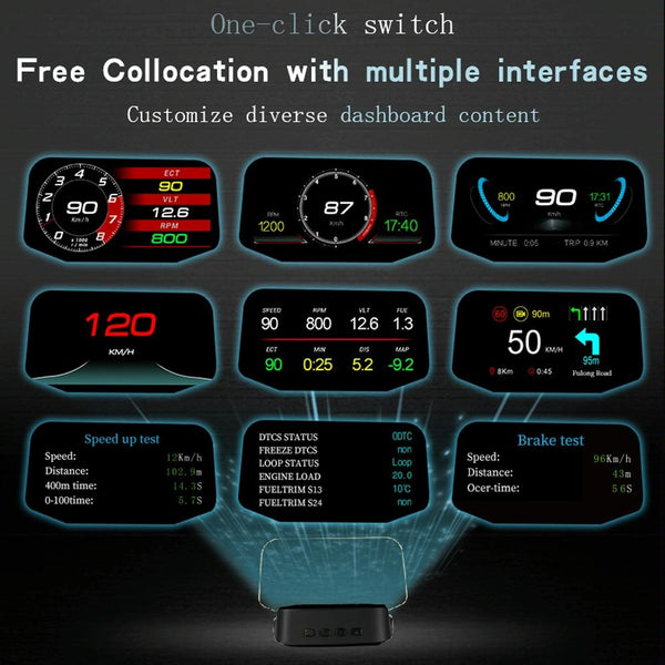Locator Technology Car Hud Display Water Temp Voltage Speed Other Instruments & Gauges