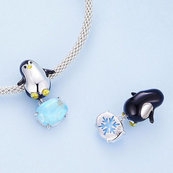 925 Sterling Silver Penguin Beads For Diy Bracelets Charms & Pendants