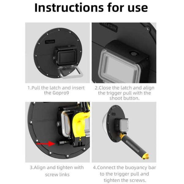 Waterproof Case For Gopro Hero11 10 9 With 30M Depth Capability Audio Video Camera Cases Bags & Covers