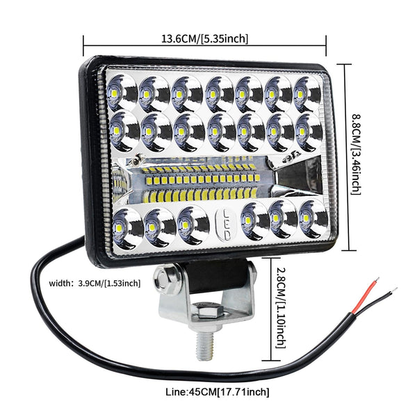 2 Pcs Cs 1243A1 Car Inch Square 20Leds Highlight Work Light Modified Spotlight Led Car Lights