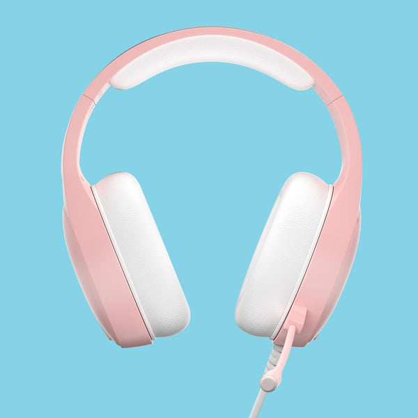 3.5Mm Wired Music Headset With Mic Pink Headsets