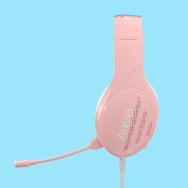 3.5Mm Wired Music Headset With Mic Pink Headsets