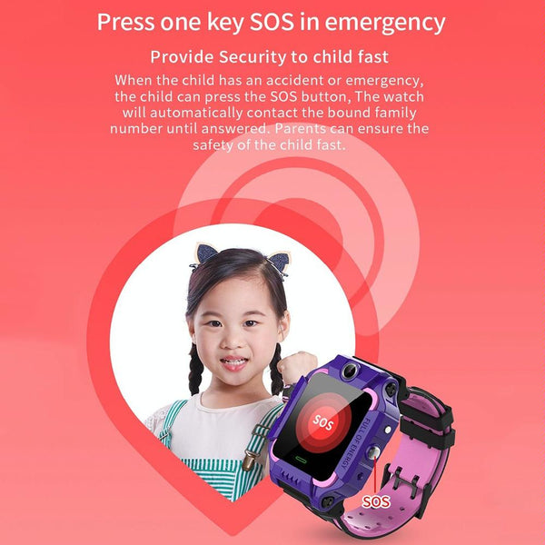 1.44 Inch 360 Degree Rotating Positioning Camera Smart Waterproof Children Calling Watch Green Smart Watches