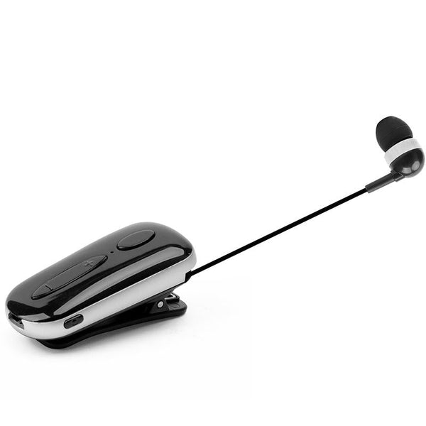 Wireless Bluetooth Earphone With Vibration Reminder And Clip Black Headsets & Earpieces
