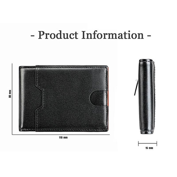 Leather Rfid Wallet Ultra Thin Orange Wallets