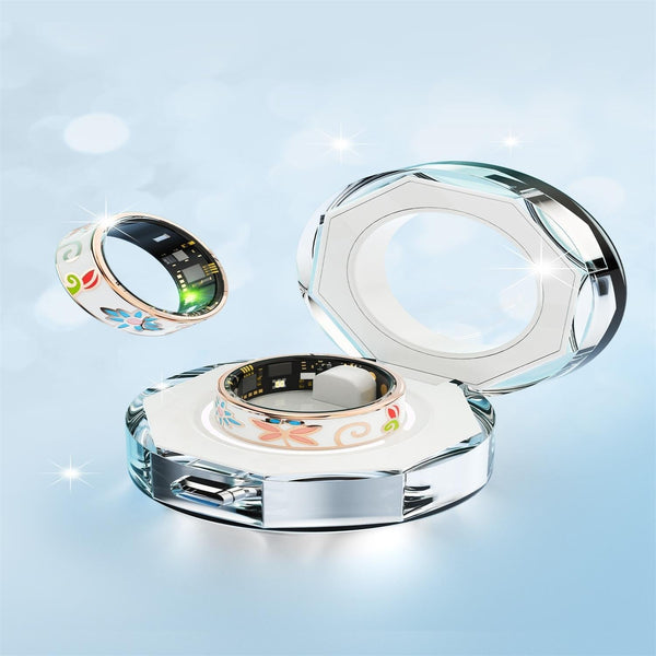 Smart Ring Size 11 Heart Rate Blood Oxygen Sleep Family Care Rose Gold Smart Watches