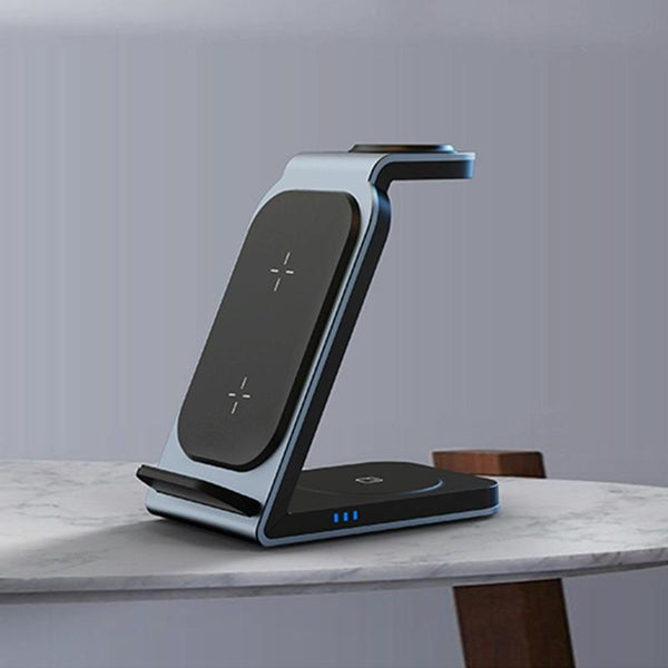 3 In 1 Vertical Metal Wireless Charger Tarnish Chargers & Cradles