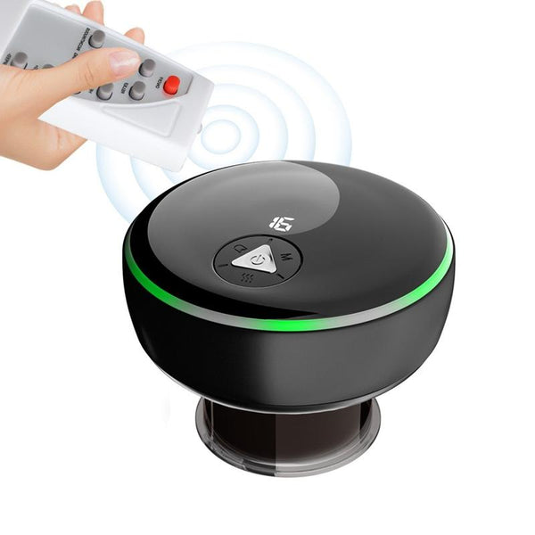 Smart Cupper With Light: Electric Heated Scraping Massage Tool Black Massagers
