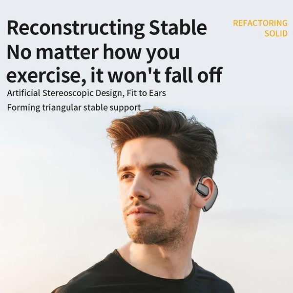 Wireless With Digital Display And Stereo Sound Black Earbuds