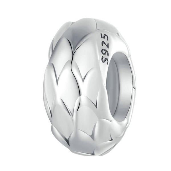 925 Sterling Silver Feather Textured Spacer Bead Bracelet / Necklace Set Bracelets