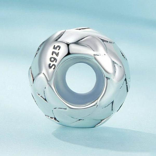 925 Sterling Silver Feather Textured Spacer Bead Bracelet / Necklace Set Bracelets