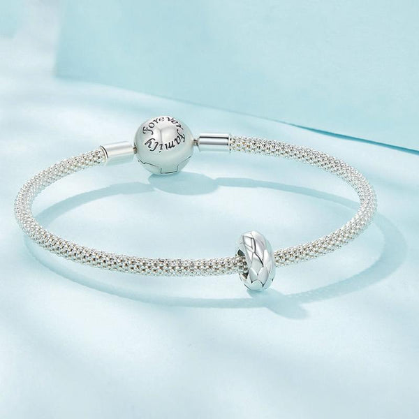 925 Sterling Silver Feather Textured Spacer Bead Bracelet / Necklace Set Bracelets