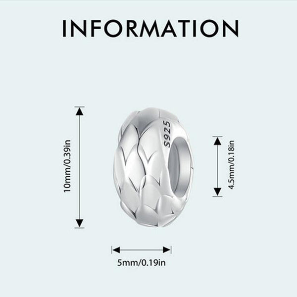 925 Sterling Silver Feather Textured Spacer Bead Bracelet / Necklace Set Bracelets