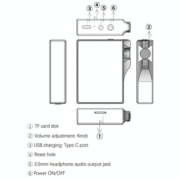 32Gb Hifi Dsd256 Music Player Gray Ipods & Mp3 Players