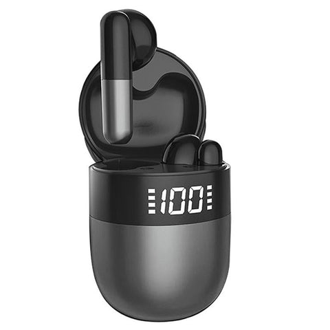 Wireless Bluetooth Earphones With Led Display And Hifi Sound For Sports Black Headsets & Earpieces