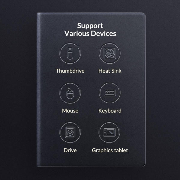3 In Usb Mini Hub Adapter For Multiple Devices Black Usb Cables Hubs & Adapters