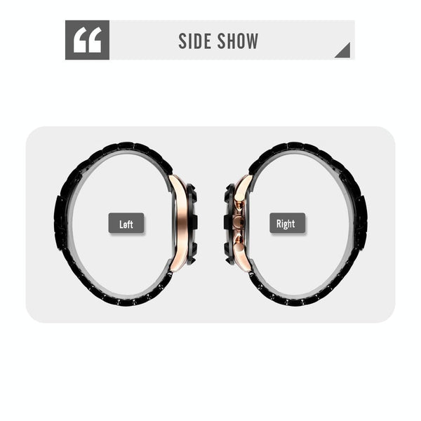 Men Stainless Steel Quartz Watch With Luminous Calendar And Timing Blue Watches