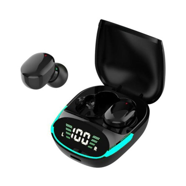 Intelligent Bluetooth Earphones With Digital Display Black Earbuds