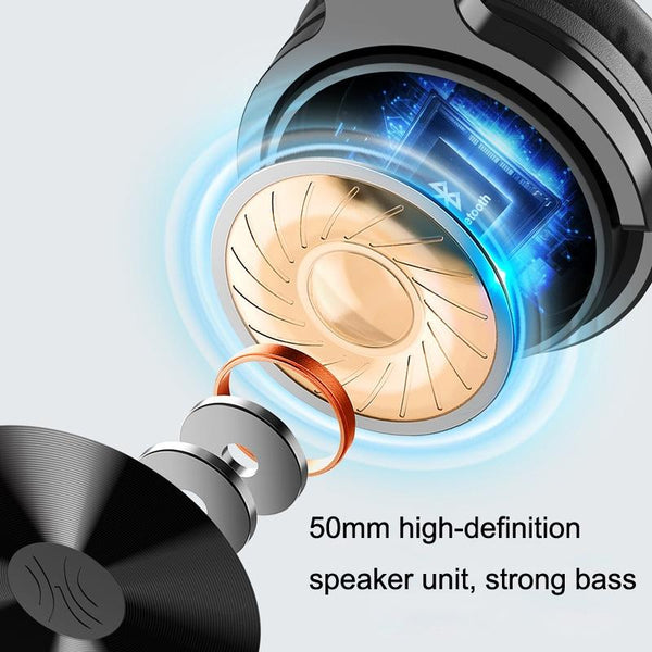 Wireless Over Ear Bluetooth Headset Black Headsets