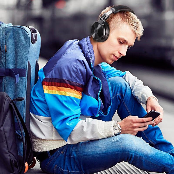 Wireless Over Ear Bluetooth Headset Black Headsets