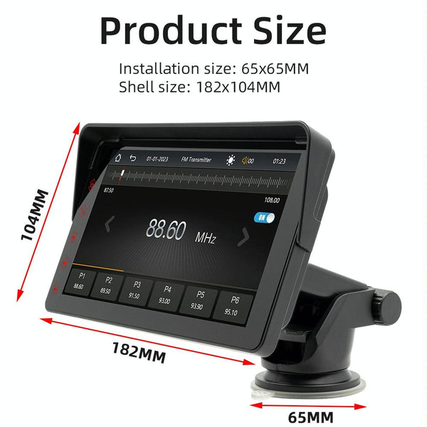 7 Inch Car Mp5 Player With Carplay / Android Auto Black Other Car Audio